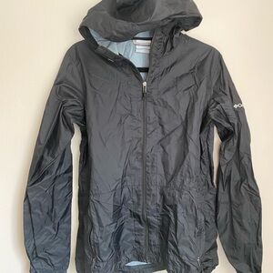 Columbia Lightweight Black Windbreaker Jacket Medium Hiking Outdoors Gorpcore‎
